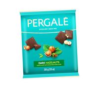 Pergalė Dark Chocolate with Hazelnuts 200g | Premium European Dark Chocolate Bar with Whole Hazelnut Pieces