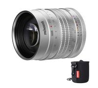 PERGEAR 50mm F1.2 APS-C Manual Focus Lens for Canon RF Mount Camera, Luminous Edition, F1.2 Large Aperture, 75mm Equivalent Focal Length, DeClick Aperture System, Compact Retro Design (silver)