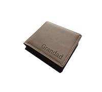 PerGift Personalised Laser Engraved Brown Horse Effect PU Leather Luxury Men Wallet