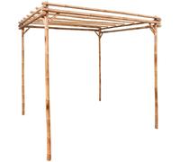 vidaXL Pergola Bamboo Outdoor Garden Lean-to Pergola Planters Entranceway