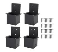 Pergola Bracket Carbon Steel, Post Top Rafter Bracket, Black Powder Coating 4x4 Size - High Strength, Enhanced Stability Design, Outdoor Porch and Cabana Support