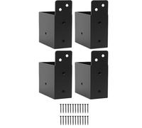 Pergola Bracket Kit - Heavy Duty Steel, Post Brackets, 4 Piece Gardening Hardware, Durable Construction Support, Weather Resistant Mounting Frame | for Garage Home Shed Deck Greenhouse Outdoor