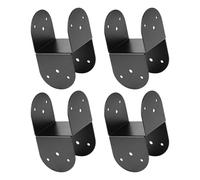 Pergola Bracket Kit, Heavy-Duty Waterproof Mount, 4-Piece Deck Post Caps Tie Brackets, for Indoor Outdoor Garden Porch Fence Roof Gazebo Gate Flagpole