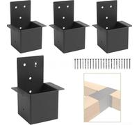 Pergola Bracket Wall Mount Kit Galvanized Steel with Screws for Timber Column Support and Reinforcement in Outdoor Pavilion Use (1 Piece)