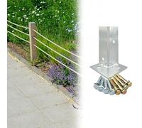 Pergola Brackets,1 2 3 5 8 9 Pcs Fence Support Brace for Rectangle Pole, Tall 4" 8 Inch Deck Post Base Wood to Concrete/Gate Column Protectors Saddle Bracket(1 pc,40x40x100mm)