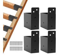 Pergola Brackets - Durable Metal Pergola Connector Set, 4 Pieces Heavy Duty Joinery Hardware, Reinforced Corner Support Plates, Construction With Easy Design | For Patio Deck Gazebo Shed Garden Landsc