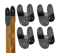 Pergola Brackets Kit, Durable Waterproof Connector, Set of 4 Sleeves for Wooden Decks - for Indoor Outdoor Garden Fence Deck Roof Gazebo Flag Post Box