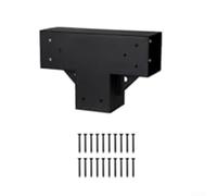 Pergola Brackets Kit, Elevated Wood Stand T Bracket Hardware Steel Woodwork Pergola Kit for Lumber for Construction Projects, Patios, Sheds, Garden Furniture 4X4(1pc)