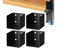 Pergola Brackets, Pack of 4, Rust Resistant Metal Wall Brackets | Gazebo Post Brackets Angle Connector For 10x10cm Wooden Posts Outdoor Backyard Garden Area