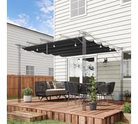 Outsunny Pergola Shade Cover Replacement Canopy for 3 x 3m Pergola, Grey - Dark Grey