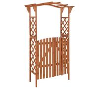 Pergola With Gate 116X40X204 Cm Solid Firwood