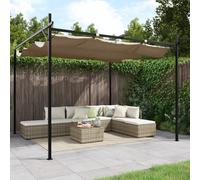 Pergola with Retractable Roof Garden Patio Canopy Outdoor Sun Shelter