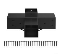 Pergolas Brackets Screws Kit, 3-Way 90° Corner Wood Brackets, DIY Pergola Brackets For 4X4 Inch Lumber Garden Metal Gazebo, Metal Gazebo Kits(A)