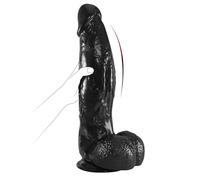 perhanup 15 Inch Realistic Huge Thick Dildo, 3.4'' Diameter Big Black BBC Dildos with Small Glans & Strong Suction Cup Extra Large Hands-Free G-Spots Giant Dildos Sex Toys for Men Women (38cm)