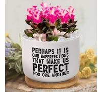 Perhaps It Is Our Imperfections That Make Us Perfect For One Another Succulent Pots with Drainage ,Custom Garden Plant Pot Personalized Flower Pot Ceramic Pots for Plants Small Plant Pot Cactus Pots