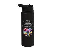 Perhaps The Caterpillar Thought The World was Over Butterfly Stainless Steel Insulated Water Bottle
