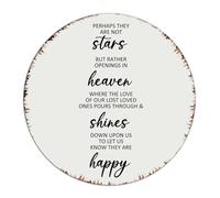 Perhaps They Are Not Stars But Rather Openings in Heaven Metal Signs 9x9 Inch Round Vintage Yard Room Fence Home Decor Metal Plaque Scripture Artwork Wall Art Plaques for Dorm
