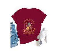 Perhaps You were Created for Such A Time As This Shirt V Neck Tshirt Claret