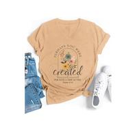 Perhaps You were Created for Such A Time As This Shirt V Neck Tshirt Khaki