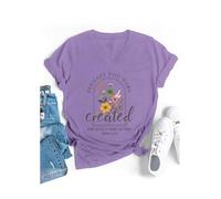 Perhaps You were Created for Such A Time As This Shirt V Neck Tshirt Purple