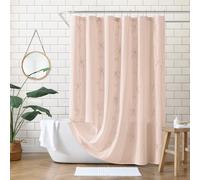 Peri Home 100% Cotton Fabric Shower Curtain for Bathroom, 72 x 72 inches, Blush Sasha Bows