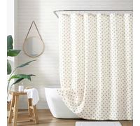 Peri Home 100% Cotton Fabric Shower Curtain for Bathroom, 72 x 72 inches, Multi Block Print Gauze