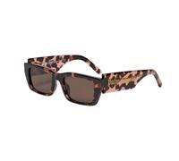 PERI006 Palm 3064 Pink havana dark brown Unisex Sunglasses Acetate Havana Brown Squared Normal
