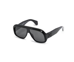 PERI063 Reedley 1207 black b Unisex Sunglasses Acetate Black Grey Pilot Normal