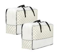 Periea 2 Pack Ariana 92L Extra Large Universal Storage Bag, Moving House Bag For Clothes, Bedding & Blanket, Black Dot