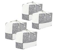 Periea 4 Pack Ariana 92L Extra Large Universal Storage Bag, Moving House Bag For Clothes, Bedding & Blankets, Grey Tweed