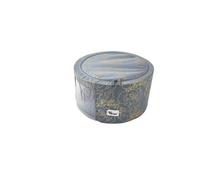 Periea 'abby' Round Home Storage Boxes With Zip Lids, Front Window & Folding Steel Frame - Metallic Floral - Small