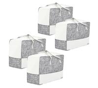 Periea Ariana Extra Large Clothes Storage Bags 92L - Strong Zip Storage Bags for Clothes, Bedding & Blankets with Handles & Clear Window - Moving House & Home Storage