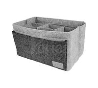 Periea 'Aya' Premium Felt Bag Organiser Insert - 2 Sizes Bag Organizer for Handbags (Large, Dove Grey & Charcoal)