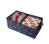 Periea 'Beth' Extra Large Jumbo Christmas Decoration storage box with bauble ornament storage trays, hold up to 120 baubles. Collapsible stackable Fabric Christmas storage boxes with steel frames