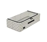 Periea Casey Underbed Storage Boxes With Lids - Foldable, Stackable, And Space-Saving Organiser - Black Dot - Medium