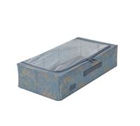 Periea Casey Underbed Storage Boxes With Lids - Foldable, Stackable, And Space-Saving Organiser - Metallic Floral - Medium