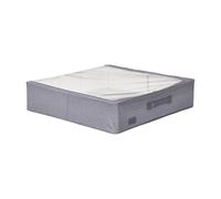 Periea 'Casey' Underbed Storage Boxes with Lids - Foldable, Stackable, and Space-Saving Organiser to Keep Your Space Tidy and Clutter-Free - Navy Denim Effect - Large
