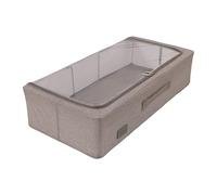 Periea 'Casey' Underbed Storage Boxes with Lids - Foldable, Stackable, and Space-Saving Organiser to Keep Your Space Tidy and Clutter-Free - Grey Denim Effect - Medium