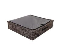 Periea 'Casey' Underbed Storage Boxes with Lids - Foldable, Stackable, and Space-Saving Organiser to Keep Your Space Tidy and Clutter-Free - Gold Leopard - Large