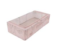 Periea 'Casey' Underbed Storage Boxes with Lids - Foldable, Stackable, and Space-Saving Organiser to Keep Your Space Tidy and Clutter-Free - Blush Birds- Medium