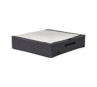 Periea 'Casey' Underbed Storage Boxes with Lids - Foldable, Stackable, and Space-Saving Organiser to Keep Your Space Tidy and Clutter-Free - Black with White Polka Dots - Large