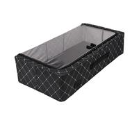Periea 'Casey' Underbed Storage Boxes with Lids - Foldable, Stackable, and Space-Saving Organiser to Keep Your Space Tidy and Clutter-Free - Black Diamond - Medium