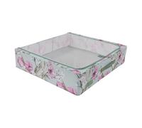 Periea 'Casey' Underbed Storage Boxes with Lids - Foldable, Stackable, and Space-Saving Organiser to Keep Your Space Tidy and Clutter-Free - Green Floral - Large