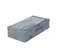 Periea 'Casey' Underbed Storage Boxes with Lids - Foldable, Stackable, and Space-Saving Organiser to Keep Your Space Tidy and Clutter-Free - Metallic Floral - Medium