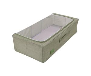 Periea 'Casey' Underbed Storage Boxes with Lids - Foldable, Stackable, and Space-Saving Organiser to Keep Your Space Tidy and Clutter-Free - Sage Linen - Medium