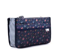 Periea Chelsy Handbag Organiser Insert (Floral Blue, Medium)