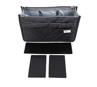 Periea 'Chelsy' Premium Handbag Organiser Insert: Structured Travel Pouch for Tote Bag, Purse Insert for Efficient Bag Organisation - Medium, Black