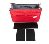 Periea 'Chelsy' Premium Handbag Organiser Insert: Structured Travel Pouch for Tote Bag, Purse Insert for Efficient Bag Organisation - Small, Red