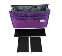 Periea 'Chelsy' Premium Handbag Organiser Insert: Structured Travel Pouch for Tote Bag, Purse Insert for Efficient Bag Organisation - Small, Purple