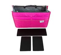 Periea 'Chelsy' Premium Handbag Organiser Insert: Structured Travel Pouch for Tote Bag, Purse Insert for Efficient Bag Organisation - Small, Bright Pink